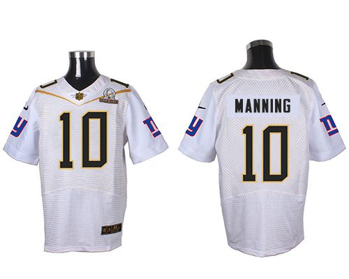 Nike Giants #10 Eli Manning White 2016 Pro Bowl Men's Stitched NFL Elite Jersey